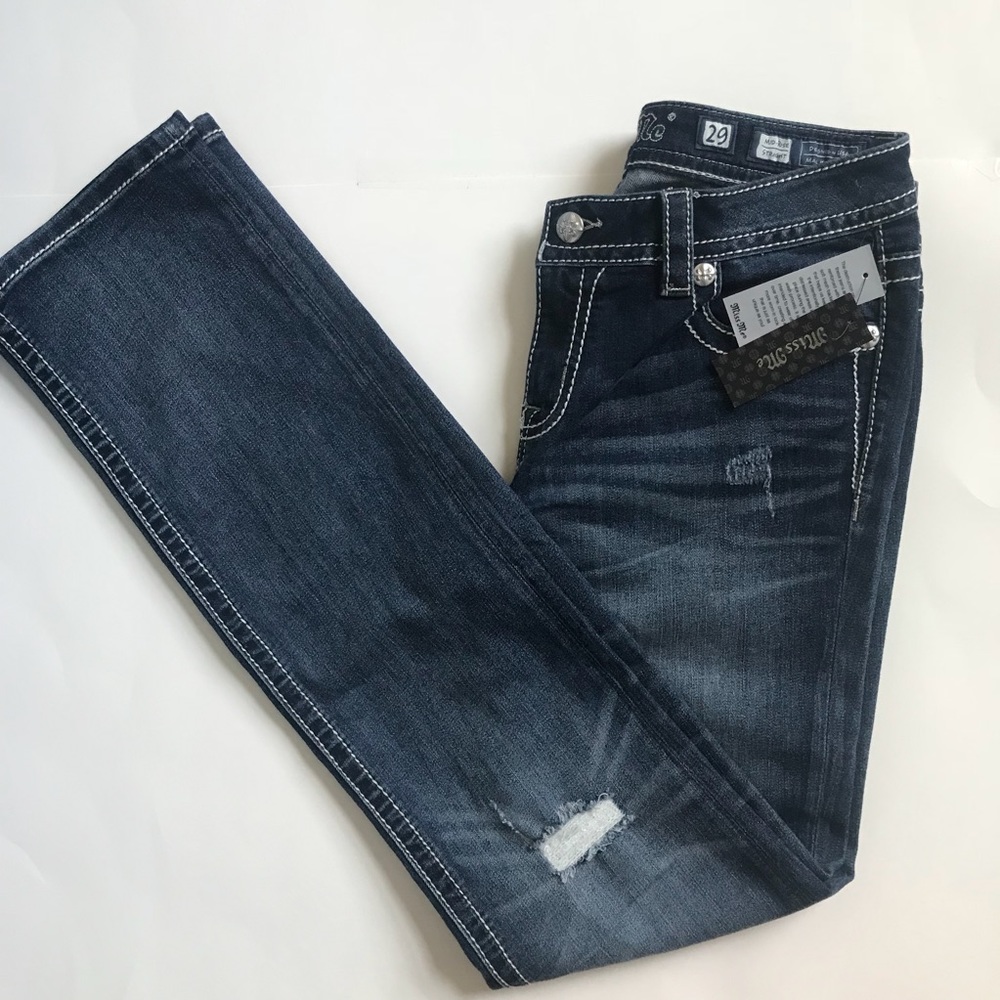 NWT Miss Me Aztec Mid Rise Jeans - Picture 2 of 7
